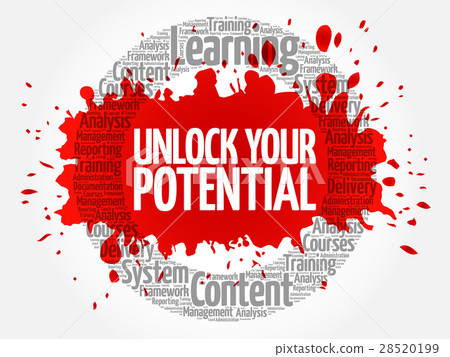 Unlock Your Potential Circle Word Cloud Stock Illustration 28520199 Pixta