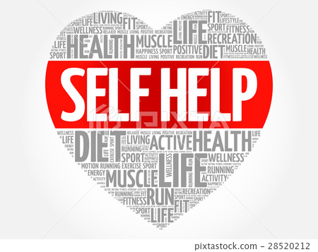 Self Help heart word cloud Self Help heart word cloud 28520212