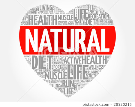 NATURAL heart word cloud NATURAL heart word cloud 28520215