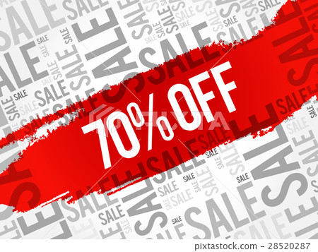 70% OFF Sale words cloud 28520287