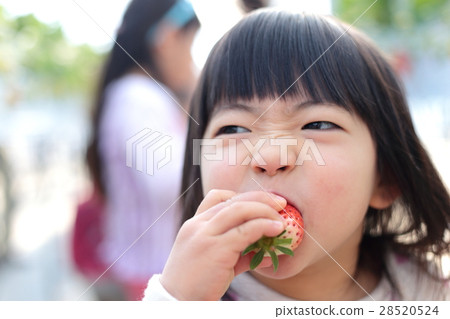 A girl who eats strawberries 28520524