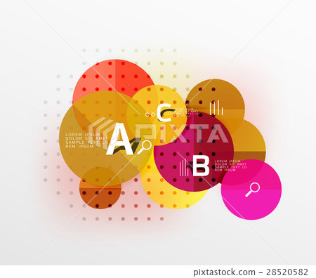 Vector circle bubbles modern geometric background Vector circle bubbles modern geometric background 28520582