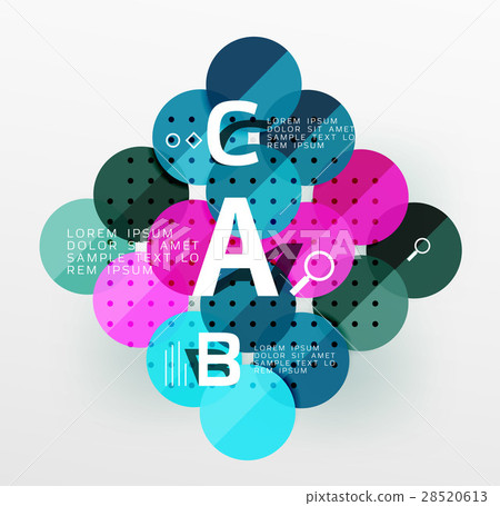 Vector circle bubbles modern geometric background 28520613