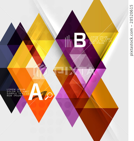 Infographic template - triangle tiles background 28520615