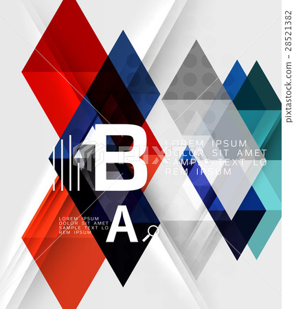 Infographic template - triangle tiles background 28521382