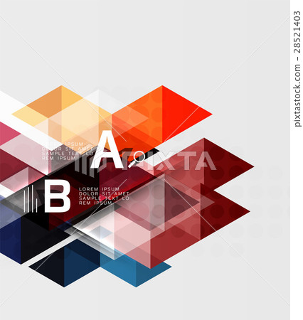 Infographic template - triangle tiles background 28521403