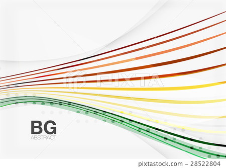 Wave lines abstract background - Stock Illustration [28522804] - PIXTA
