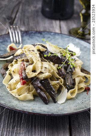Pappardelle alla Melanzane on Plate 28523934