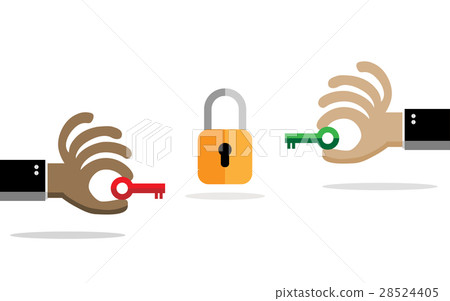 Green key and Red key, data protection concepts. Green key and Red key, data protection concepts. 28524405