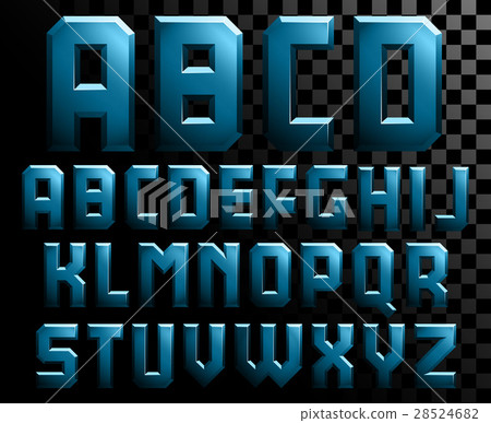 Alphabet of metal letters 28524682