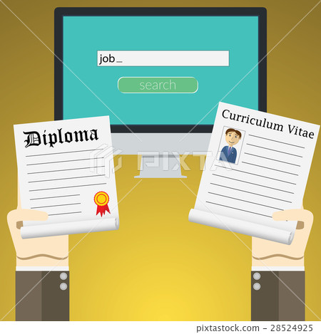 Flat vector illustration concept online job Search 28524925