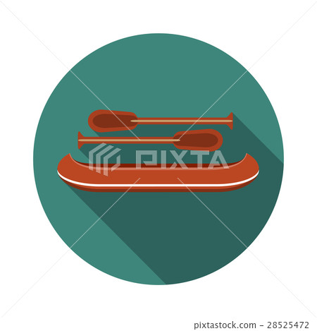 Flat vector illustration of canoe icon Flat vector illustration of canoe icon 28525472