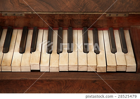 Old Piano Closeup Old Piano Closeup 28525479