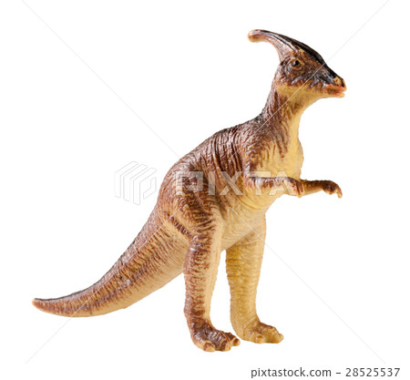 plastic dinosaur toy isolated on white background 28525537