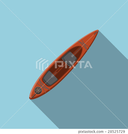 Flat vector illustration of kayak icon 28525729