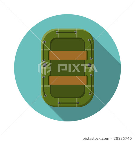 Flat vector illustration of raft icon 28525740