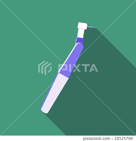 Flat vector illustration medical dental drill icon Flat vector illustration medical dental drill icon 28525799