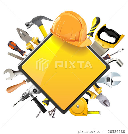 Vector Rhombic Sign with Tools Vector Rhombic Sign with Tools 28526288