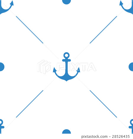 Anchor Seamless Pattern flat Vector Illustration. 28526435