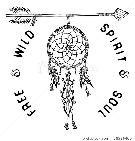Dream catcher and arrow, Vector illustration 28526460