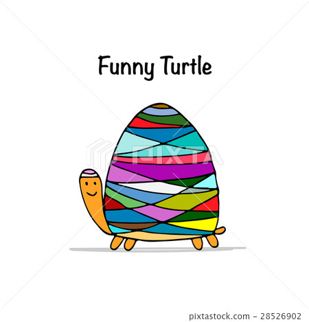 Funny turtle, sketch for your design 28526902