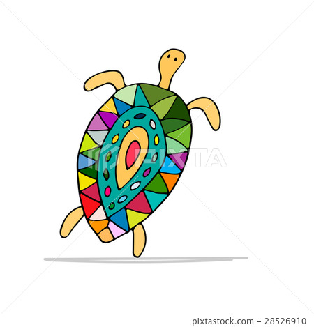 Funny dancing turtle, sketch for your design Funny dancing turtle, sketch for your design 28526910