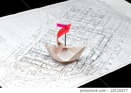 paper boat floating on the paper waves paper boat floating on the paper waves 28526977