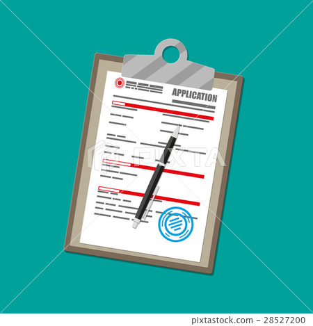 Application form paper blank with seal 28527200