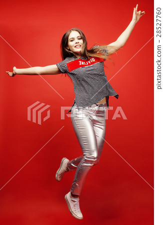 young pretty emitonal posing teenage girl on 28527760