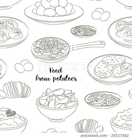 Food from potatoes pattern Food from potatoes pattern 28527882
