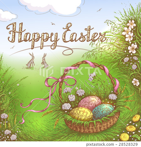 Happy Easter Greeting Card 28528329