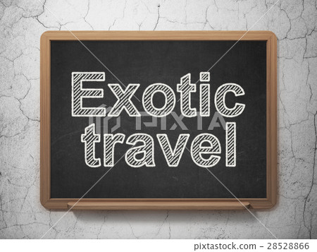 Travel concept: Exotic Travel on chalkboard 28528866