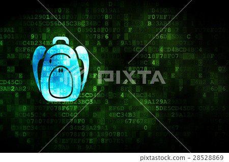 Tourism concept: Backpack on digital background Tourism concept: Backpack on digital background 28528869
