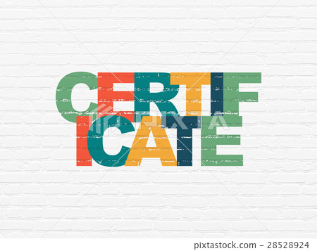 Law concept: Certificate on wall background Law concept: Certificate on wall background 28528924