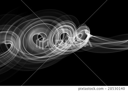 abstract white flame smoke frame over black 28530140