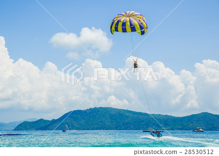 Parasailing in Thailand beach 28530512