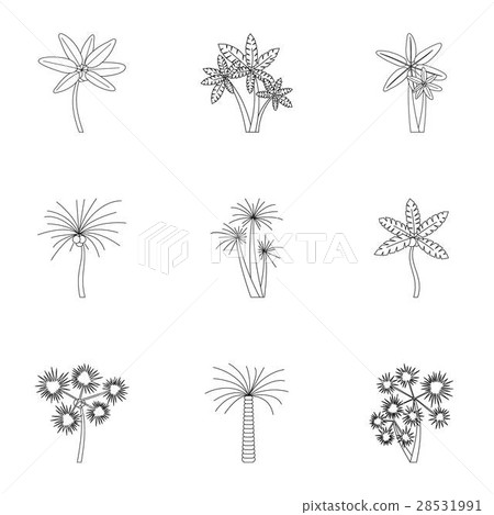 Palma icons set, outline style 28531991