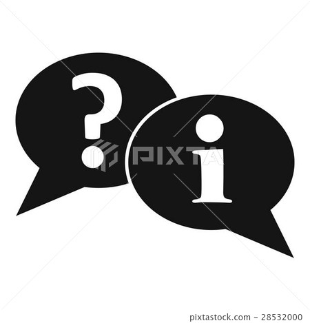 Question and exclamation speech bubbles icon 28532000