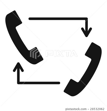 Handsets with arrows icon, simple style Handsets with arrows icon, simple style 28532062
