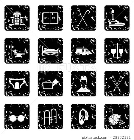 Disabled people care set, simple style 28532151