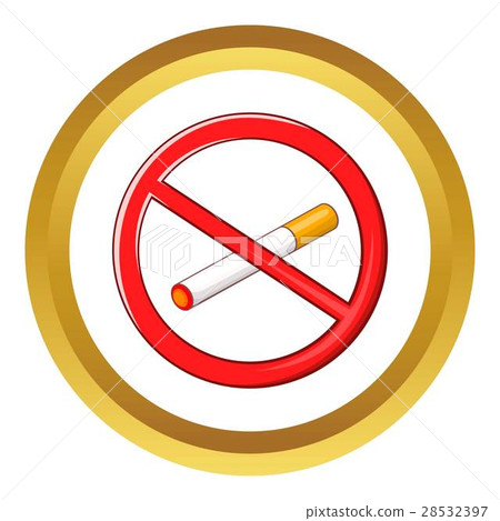 No Smoking Sign Vector Icon Stock Illustration 28532397 Pixta