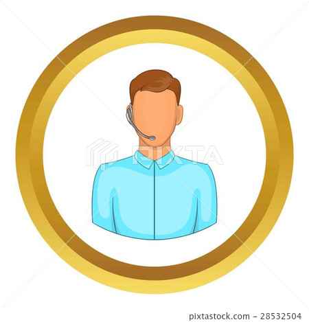 Customer service operator, headset vector icon Customer service operator, headset vector icon 28532504
