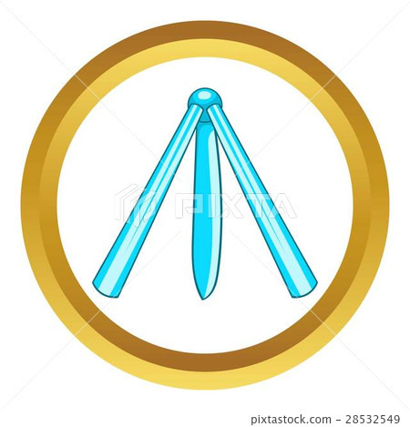 Butterfly knife vector icon 28532549