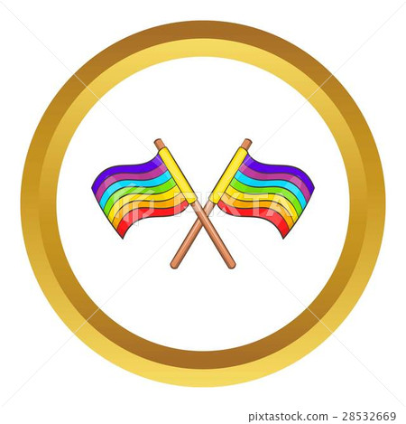 Two flag of LGBT vector icon Two flag of LGBT vector icon 28532669