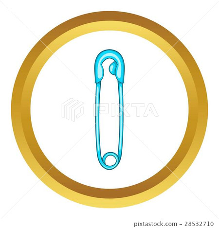 Closed safety pin vector icon 28532710