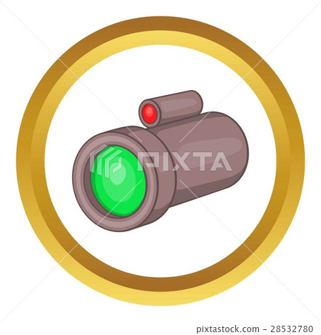 Sniper rifle telescope vector icon 28532780