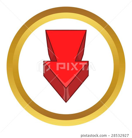 Red arrow vector icon 28532927
