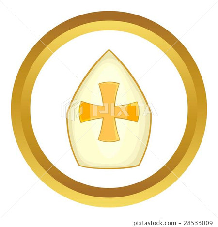 Pope hat vector icon 28533009