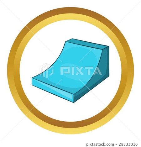 Snow half pipe for freestyle vector icon 28533010