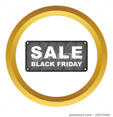 Black Friday plate vector icon 28533082